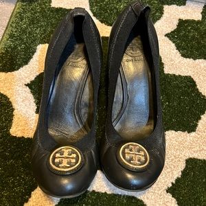 Tory Burch black wedge